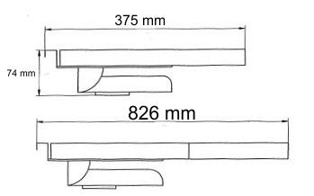 P2000/12731-35A3 LCD plafondbeugel met slede voor camper - 3