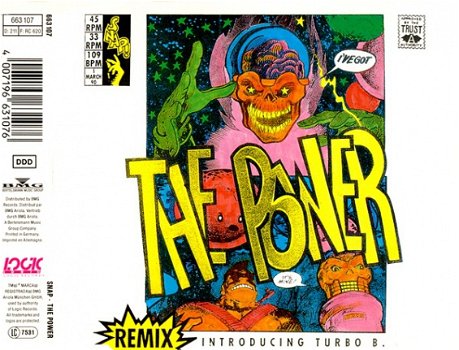 Snap! Introducing Turbo B. ‎– The Power (Remix) 3 Track CDSingle - 1