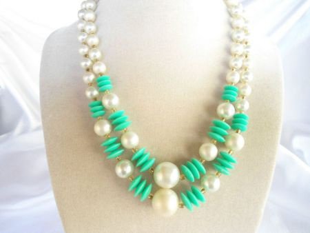 Tweerijig vintage collier (118) - Afbeelding 2