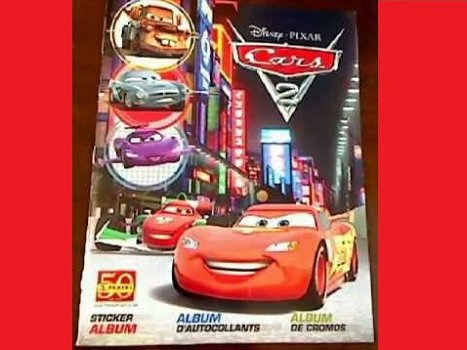 Disney Pixar Cars 2: Panini album met poster en 93 ingekleefde stickers - 1