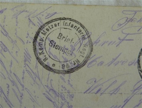 Postkaart / Postkarte, Veldpost / Feldpost, 5.Komp.Metzer Infanterie-Regt.Nr.98, Duits, 1917. - 4