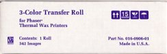 TEKTRONIX 3-color Transfer Roll Part.NO. 016-906-01 - 2 - Thumbnail