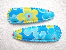 5 cm ~ Aqua blauw bloemen kniphoesje