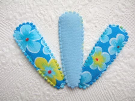 5 cm ~ Aqua blauw bloemen kniphoesje - 2