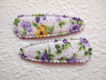 5 cm ~ Stippen kniphoesje met bloemetjes ~ Paars - 1 - Thumbnail