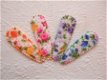 5 cm ~ Stippen kniphoesje met bloemetjes ~ Paars - 3 - Thumbnail