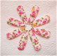 5 cm ~ Stippen kniphoesje met bloemetjes ~ Roze - 2 - Thumbnail