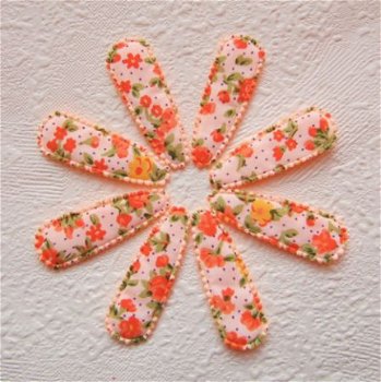 5 cm ~ Stippen kniphoesje met bloemetjes ~ Oranje - 2