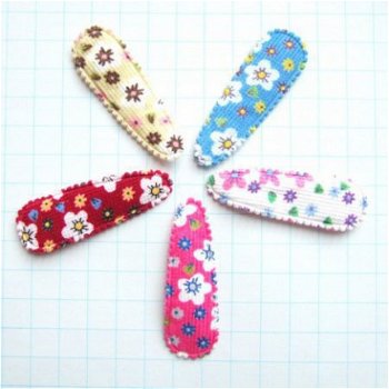 5 cm ~ Gebloemd ribfluweel hoesje ~ Fuchsia - 2