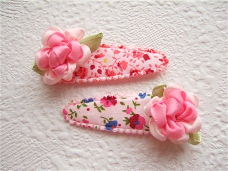 5 cm ~ Lief kniphoesje met bloemetjes ~ Roze - 3