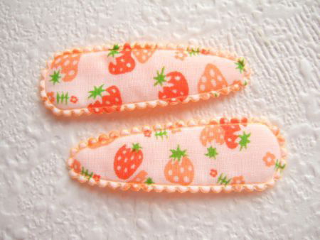 5 cm ~ Wit kniphoesje met aardbeien ~ Oranje - 1