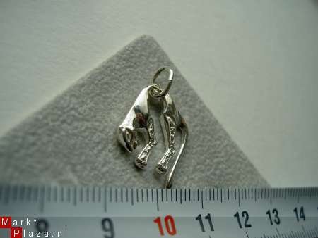 Zilveren Panter hanger 20mm - Afbeelding 2