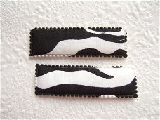 5 cm ~ Recht zwart/wit zebra kniphoesje