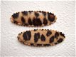 5 cm ~ Ovaal luipaard kniphoesje van bont ~ Bruin - 1 - Thumbnail