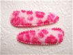 5 cm ~ Luipaard kniphoesje van bont ~ Roze - 1 - Thumbnail
