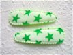 5 cm ~ Wit kniphoesje met sterretjes ~ Groen - 1 - Thumbnail