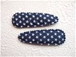 5 cm ~ Katoenen kniphoesje met sterretjes ~ Marine blauw - 1 - Thumbnail