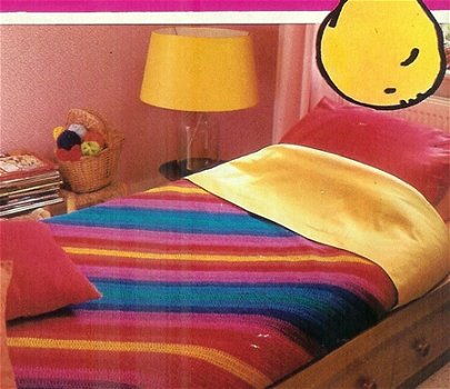 Haakpatroon 388 sprei in felle kleuren - 1