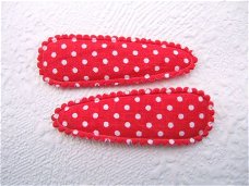 5 cm ~ Katoenen kniphoesje met stippen ~ Rood
