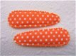5 cm ~ Katoenen kniphoesje met stippen ~ Oranje - 1 - Thumbnail