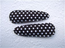 5 cm ~ Katoenen kniphoesje met stippen ~ Zwart