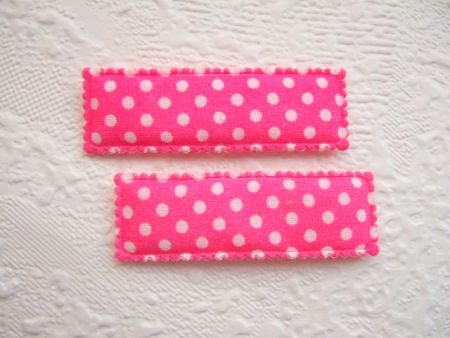 5 cm ~ Recht polkadots kniphoesje ~ Hard roze - 1