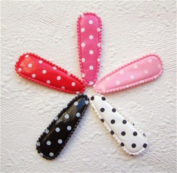 5 cm ~ Vinyl polkadots kniphoesje ~ Zwart - 2