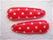 5 cm ~ Vinyl polkadots kniphoesje ~ Rood - 1 - Thumbnail