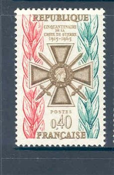 Frankrijk 1965 Cinq. de la Croix de guerre postfris