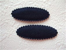 5 cm ~ Ovaal effen kniphoesje van vilt ~ Marine blauw
