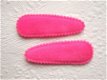 5 cm ~ Velours kniphoesje ~ Neon roze - 1 - Thumbnail