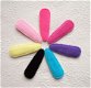 5 cm ~ Velours kniphoesje ~ Neon roze - 2 - Thumbnail