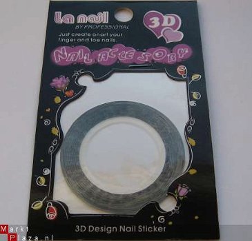 16,5 rol nail art Silver striping tape striper nagels Zilver - 1