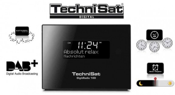 TECHNISAT DIGITRADIO 100, ZWART, DAB+ ONTVANGER - 1