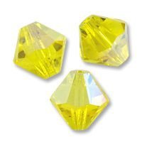 Swarovski 5301 Citrine AB 4mm 10 Stuk - 1