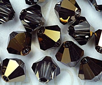 Swarovski 5301 Chrysolite Dorado 4mm Per 10 Stuk - 1