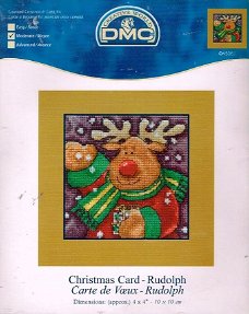 DMC BORDUURPAKKET , CHRISTMAS CARD- RUDOLPH , laatste