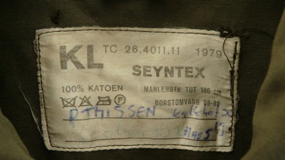 Jas, Parka, Uniform, Buiten, Gevechts, M58, Koninklijke Landmacht, maat: M, 1979.(Nr.3) - 2