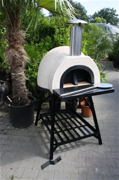 AMALFI 70 black plain Nieuwe unieke tuinoven/pizza-oven - 3