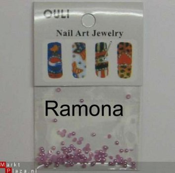 150 nail art pareltjes Strass Steentjes Parels PAARS nagels - 1