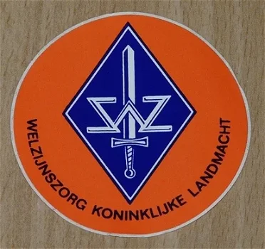 Sticker, Welzijnszorg, Koninklijke Landmacht, jaren'80.(Nr.3) - 0