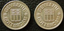 Muntje Gemeente Rotterdam nikkel