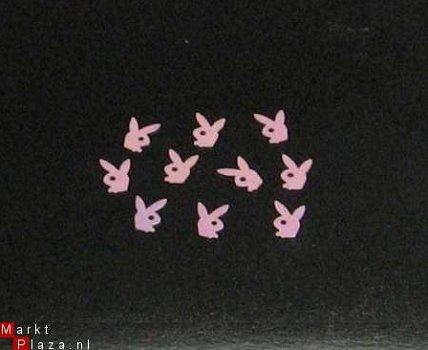 3D Rose kleur Nagel decals logo's P Bunny NAIL ART - 1