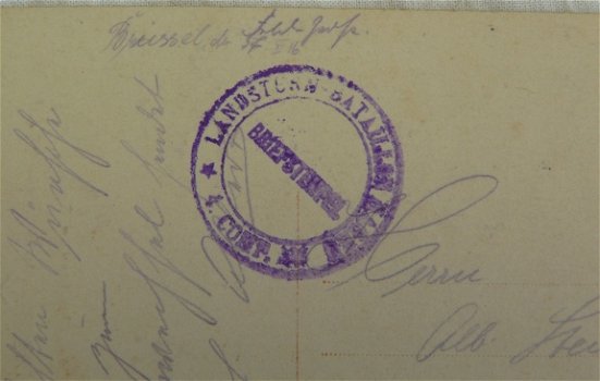 Postkaart / Postkarte, Veldpost / Feldpost, Landsturm-Bataillon Hagen 4.Comp., 1916. - 4