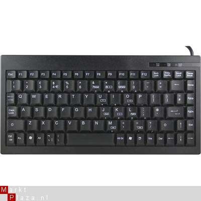 mini toetsenbord USB+PS/2, USA-layout, zwart, voor 19" serverkasten - nr. 1