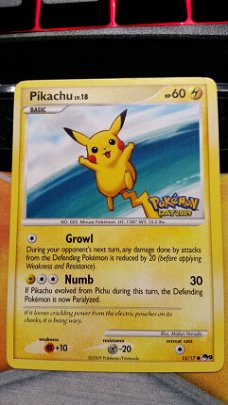 pikachu pokemon day 2009 15/17 pop9 nearmint