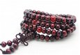 mala bidsnoer wikkelarmband ketting boeddha bruin met rood rosewood rozenhout - 1 - Thumbnail