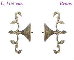 === 2 Klokstel zijornamenten = brons = oud === 28016
