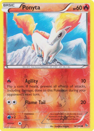Ponyta - 14/106 (Reverse Foil) XY Flashfire - nr. 1