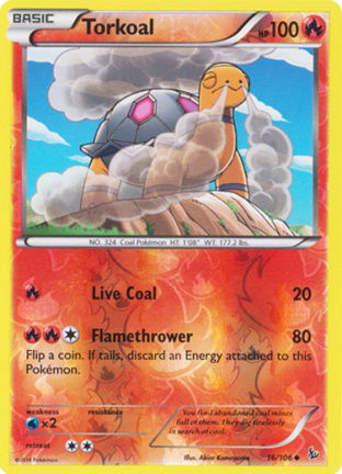 Torkoal - 16/106 (Reverse Foil) XY Flashfire - nr. 1
